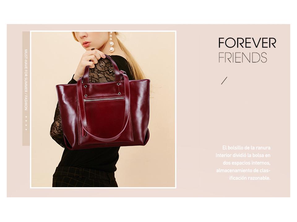 Women's Full-Grain Cowhide Large-Capacity Handbag - Genuine Leather, Business Commuting, 14-Inch Laptop Bag, Single-Shoulder Design.