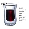Glass Cup Double Wall Design Transparent Juice Coffee Mug for Restaurant Tea
