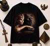 Egyptian Queen & Panther T-Shirt – Cleopatra Goddess Black Panther Gold Graphic Tee