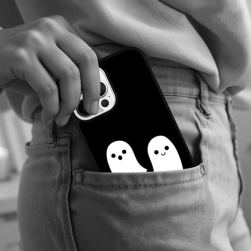 HALLOWEEN Ghost TPU Phone Case For iPhone 17 Air 15 16e 14 13 Pro Max Coque 12 11 Pro Max PLUS Cover