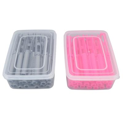 50Pcs Hair Perm Rod Rugged Hook Teeth Hollow Out Versatile Curling Perm Rods for Salon Barber