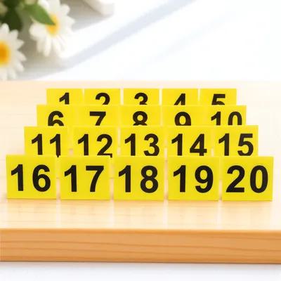 20Pcs Double Sided Acrylic Number Markers V Shaped Table Signs for Restaurant Cafe Office Reusable Table Number Markers Set