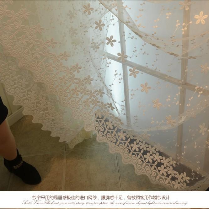 

Вышитая молочная экранная оконная пряжа, бело-розовая, высококачественная вышитая экранная штора для спальни, парящая штора, готовое изделие whole volume price белый