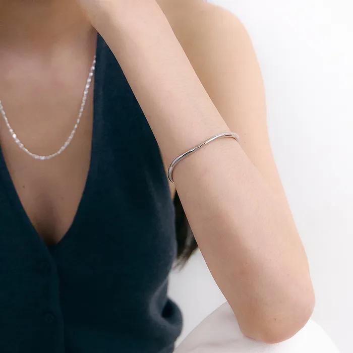 Soft Flow Open Bangle Bracelet