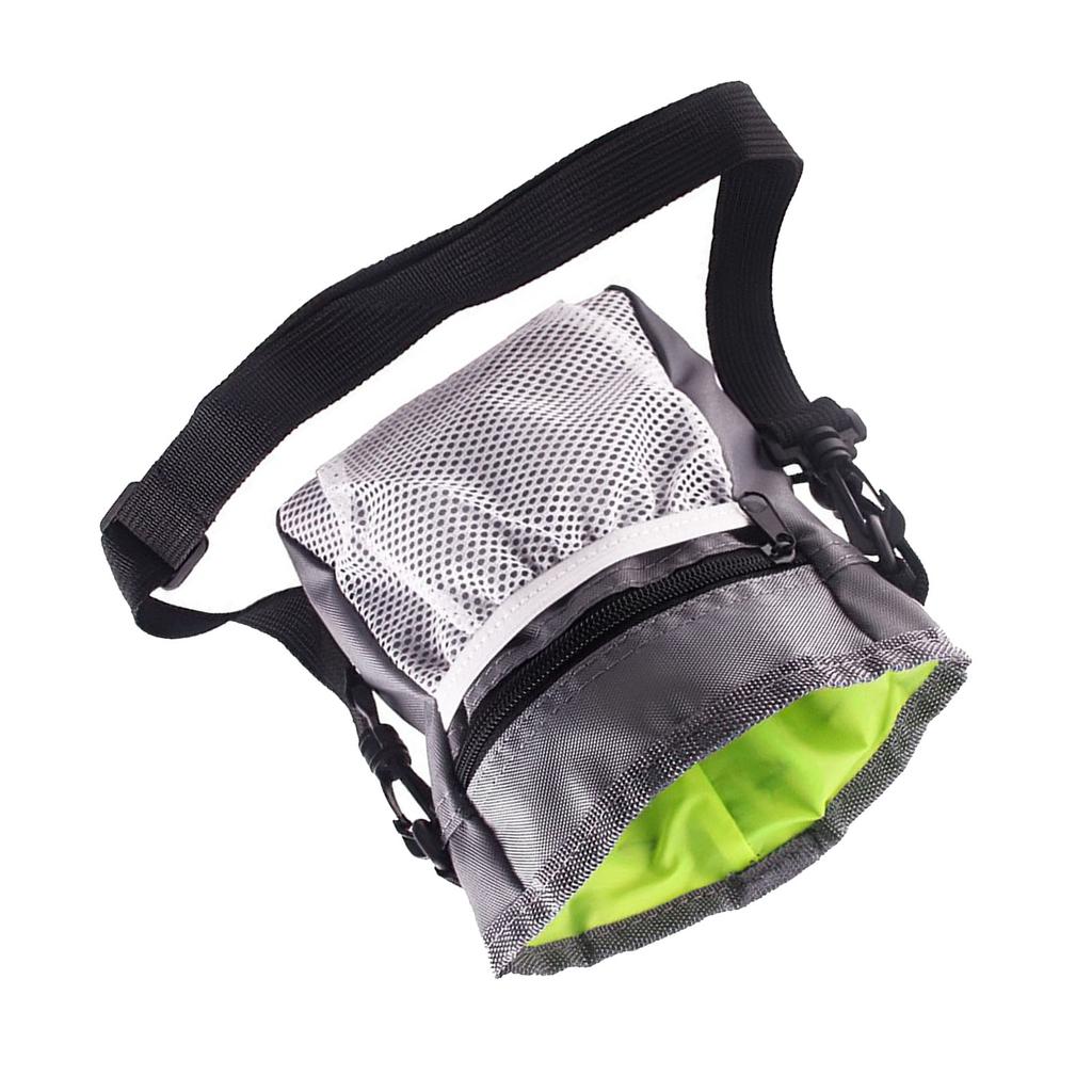 Pet Training Bag Multipurpose Large Capacity Foldable Oxford Cloth Pet Snack Pouch for Outdoor Travel Camping Gray