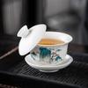 LISM White Porcelain Office Teacup with Lid and Infuser