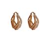 Korean Style Zircon Geometric Square Stud Earrings - Elegant & Versatile Women's Luxury Accessory