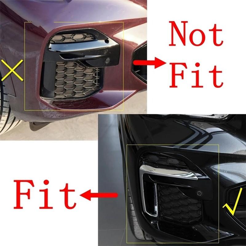 For BMW X5 G05   ABS Carbon Front Bumper Foglight Frame Decoration Cover Fog Light Trims Sticker Car Styling Accessories