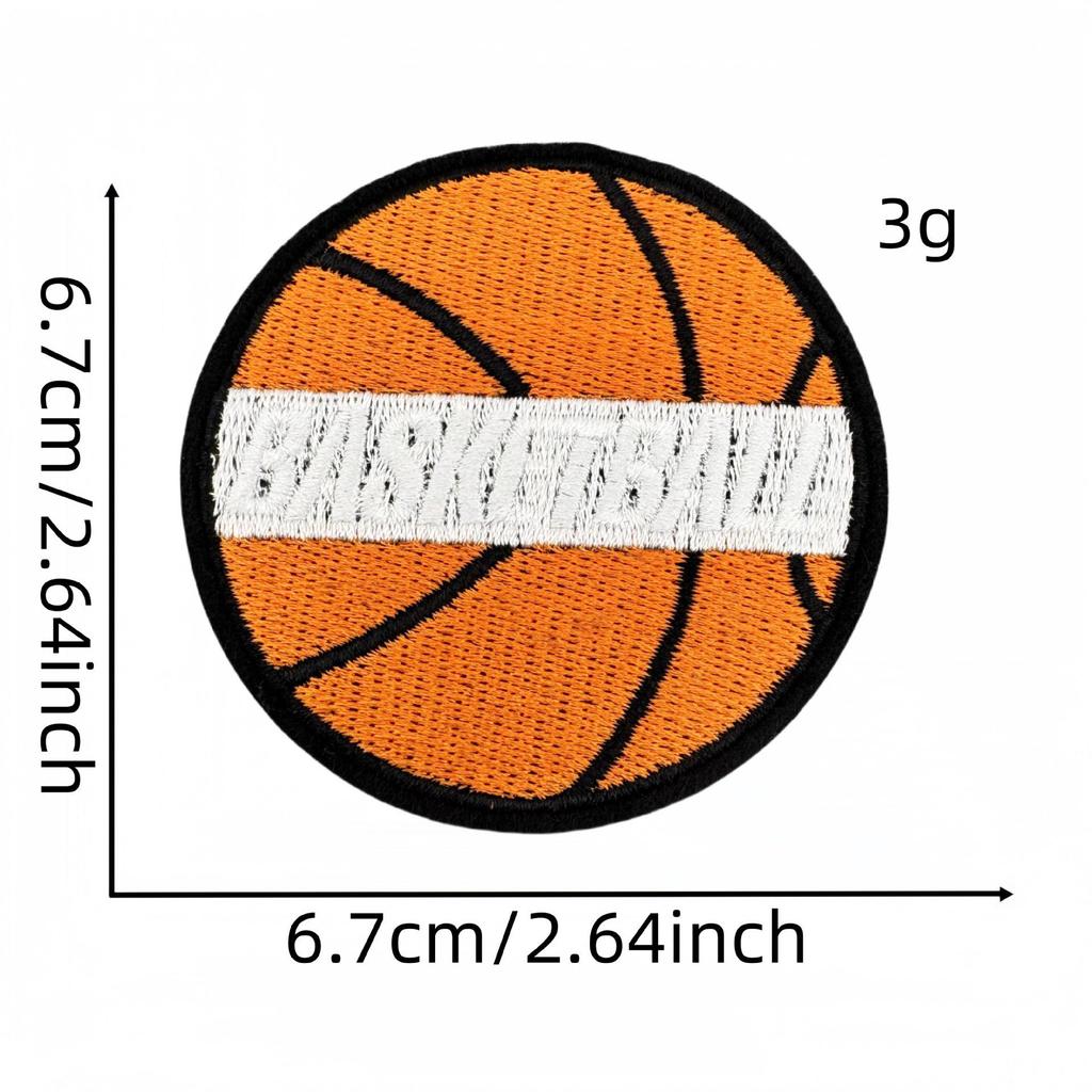 Sports Cartoon Basketball Embroidered Patch - Clothing Accessory Label