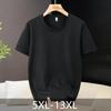 Tricou Bărbați Mărimi Mari Culoare Solidă Gât Rotund – Croială Largă Mânecă Scurtă Tricou de Bază (5XL-13XL)