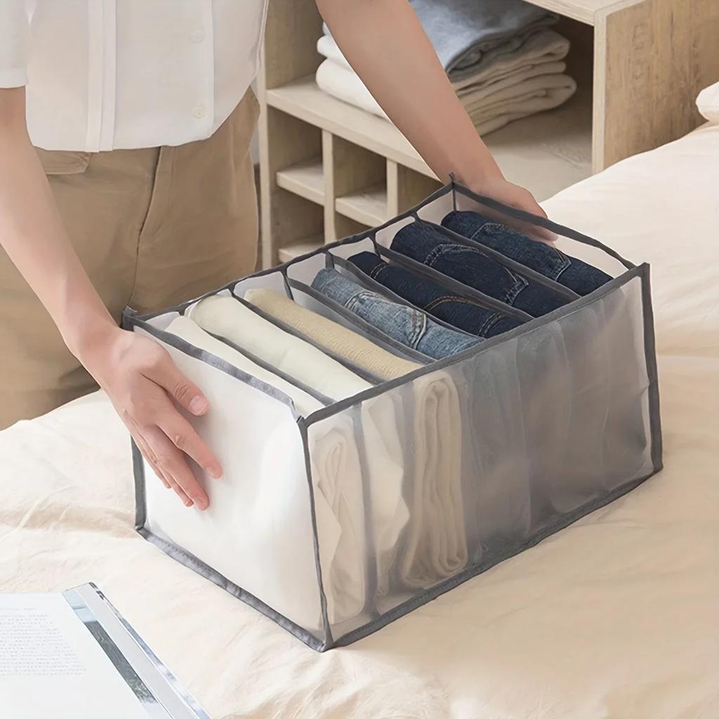 Jeans-Organisations-Aufbewahrungsbox, Schrank-Organizer, Kleidungs-Organisationssystem, Schubladen-Organizer, Schrank, Hosen-Aufbewahrungs-Organizer