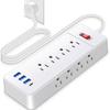 Surge Protectors Power Strips Wall Mountable 9Widely Space Outlets USB/Type C Charging Port USB Charging Power Supply