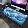 Great Wave Gaming Mouse Pad Large Desk Mat Japanese Ocean Extended Keyboard Mat Non Slip Gamer Carpet For Office Laptop Computer