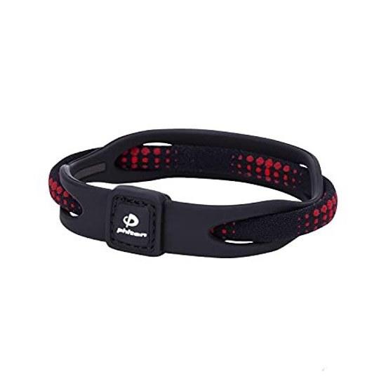 Phiten Bracelet X50 Silicone Hybrid 17cm Aqua Titanium Mens Womens Sports Black