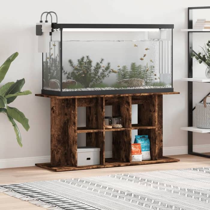 VidaXL Support pour aquarium chêne fumé 120x40x60 cm bois d'ingénierie 833596