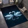 Multiple Sizes Elegant Swan Print  Carpet for Living Room Bedroom Sofa Home Decor Non-slip Floor Mat Luxury Gift  Area Rug
