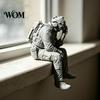 Tactical Equipment Sculpture 3D Printed Soldier Figurine Ornament, Sitting Statue, Desk Accessory Funny Tired for Table Shelf Edge Decor Miniature