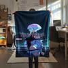 1PC Anime Fusion Custom Name Patterned Flannel Blanket Suitable For All Seasons For Home Decor Warmth And Comfort Gifts Holiday Present