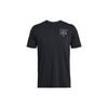 Under Armour Johnson Series Nachtbrief-Print Rundhals Sport-T-Shirt Herren Tops Schwarz 1379751-001