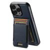 SUTENI H17 For iPhone 16 Pro Magnetic Case Cross Texture Leather Phone Back Cover with Detachable Card Bag