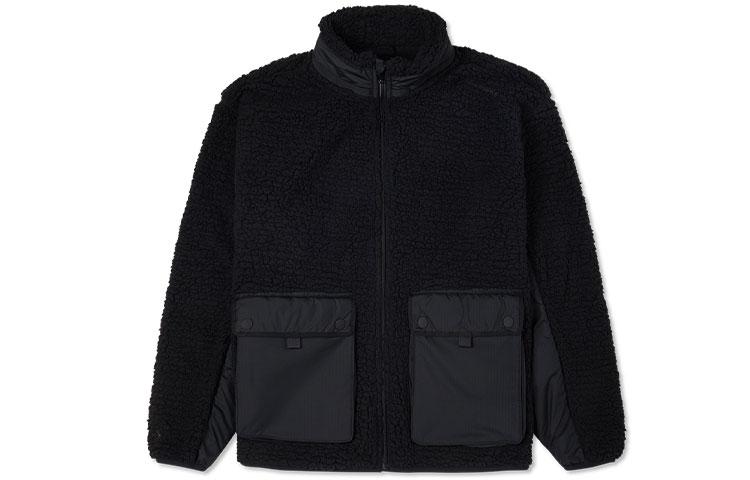 Converse Velvet Jackets Men s Black Stand Collar Moderate 10021937-A02 L