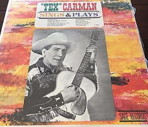 

LP Record JENKS TEX CARMAN Sings Plays C40 SAGE US CountryFolk Used