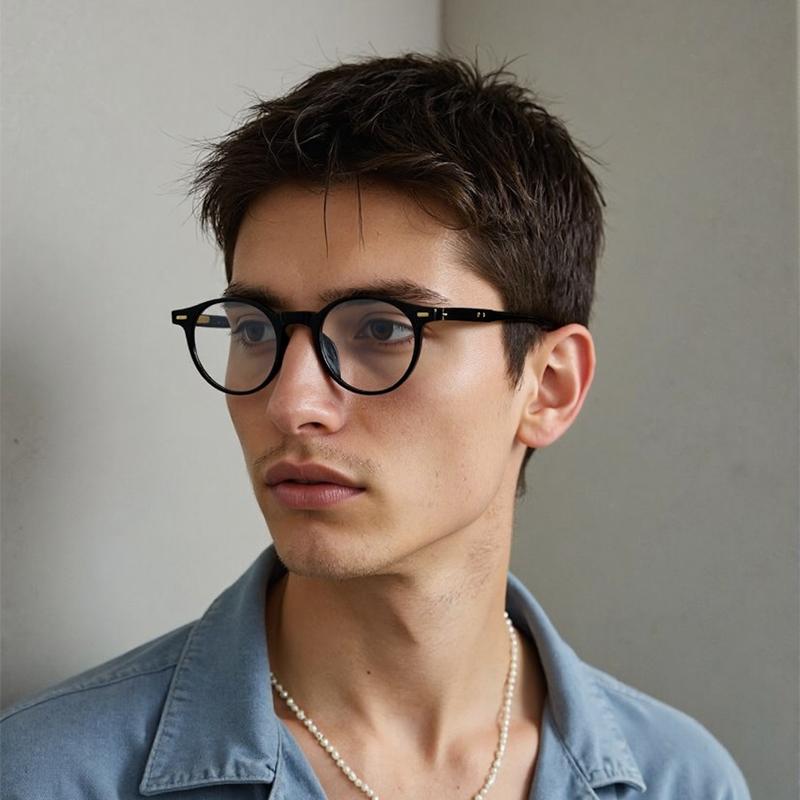Optical Glasses Men Women Anti-blue Light Myopia Eyewear Fashion Simple Oval TR-90 High Quality Frame Prescription Eyeglasses
