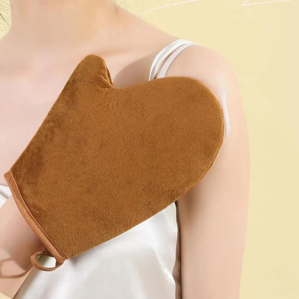 Makeup Applicator Body Lotion Glove Reusable Quick Dry Flocking Gloves Gifts Self-Tanning Mitt