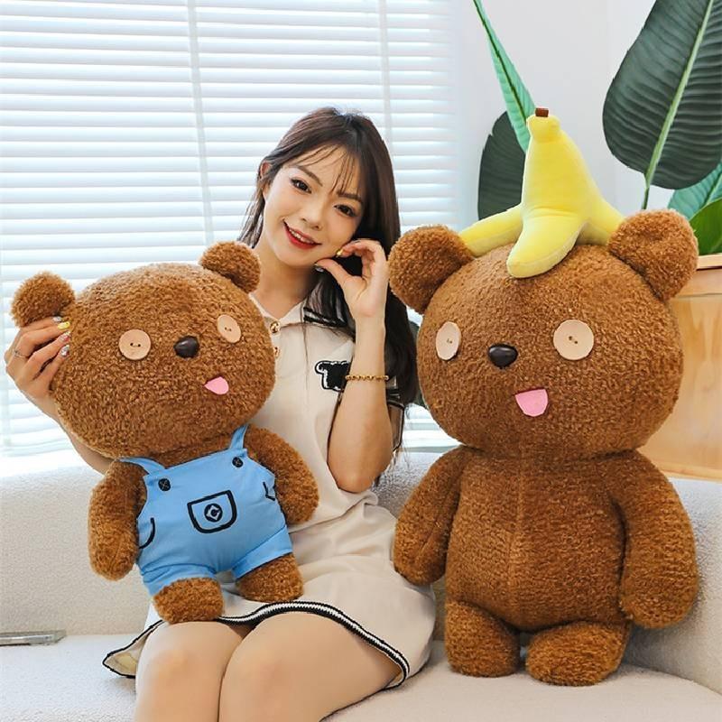 Adorable Teddy Bear Plush Toy Soft Cuddly Stuffed Animal Doll For Kids Birthday