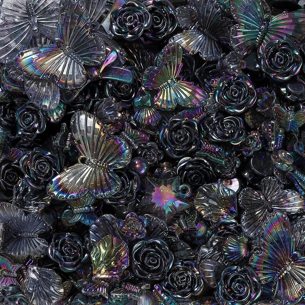 

30g Colorful Mixed Butterfly Shell Acrylic Bead Loose Spacer Beads for DIY Necklace Bracelets Jewelry Making Accessories
