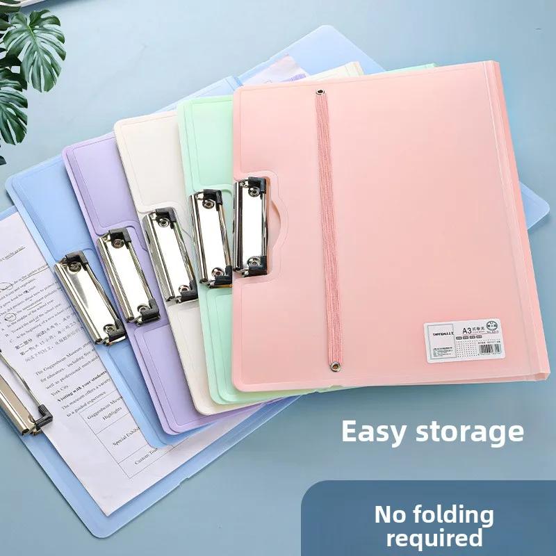 Strap Multifunctional Design A3 File Folder Multifunction Clipboard Document Classification Organizer Stationery