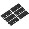6Pcs Stainless Steel Flag‑Shaped Door Hinge Hardware Fittings for Cabinet Cupboard Furniture