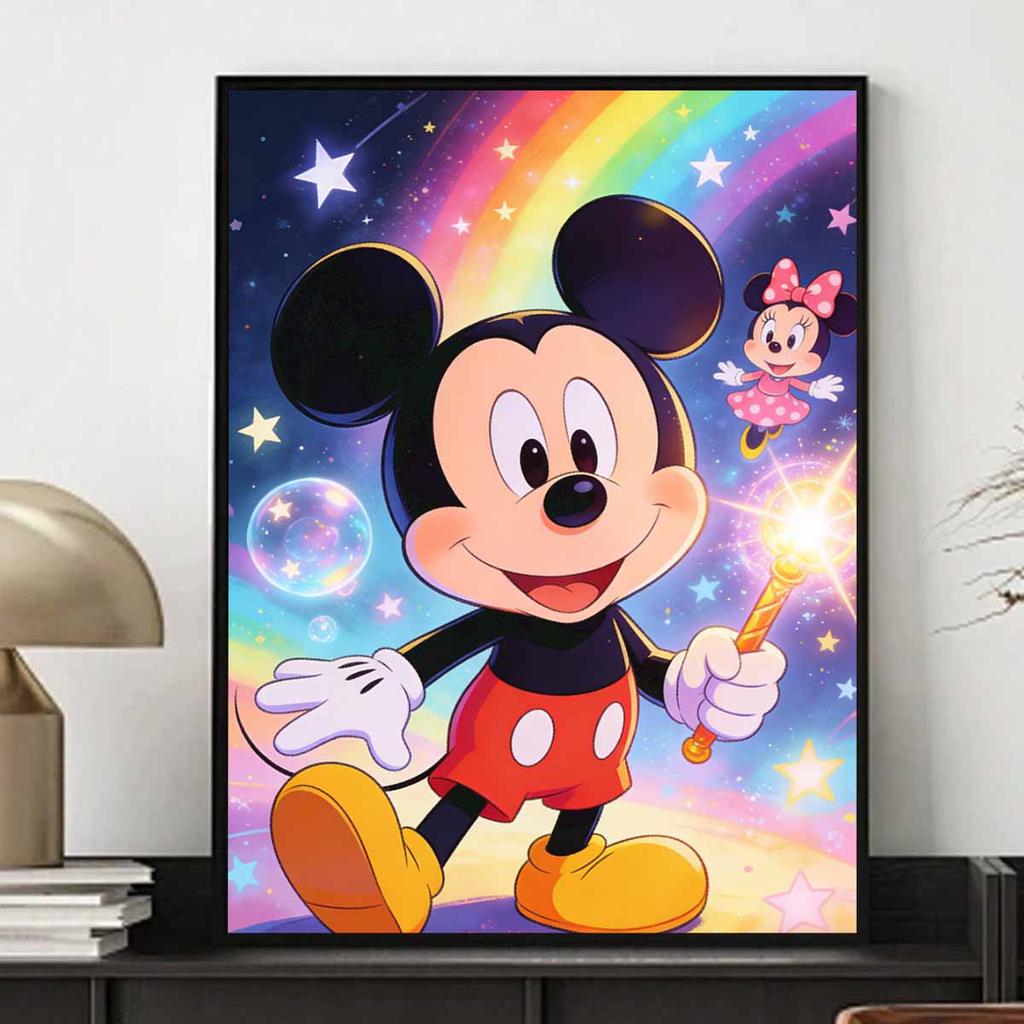 Disney Diamond Painting Kit Mickey Magic Home Bedroom Wall Decor Crafts Handmade Gift
