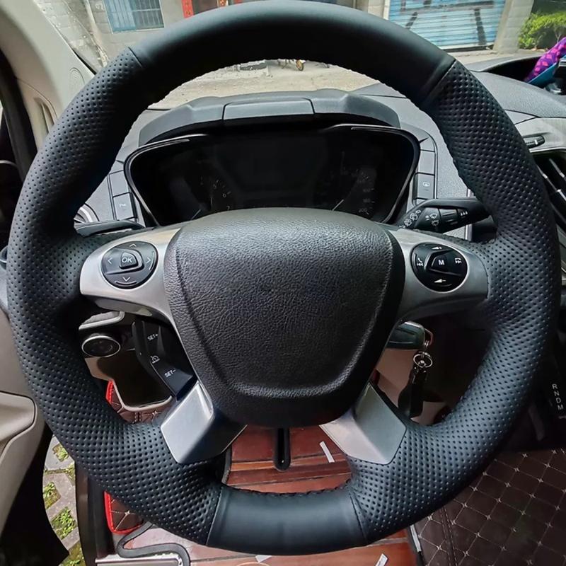 Pokrowiec na kierownicę samochodu Ręcznie szyty Oddychająca skóra Do Ford Transit Connect Tourneo Grand Tourneo Connect 2014-