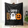 Ghost Halloween Decor Spider Flannel Blanket Collection Halloween Blanket Pumpkin  Office