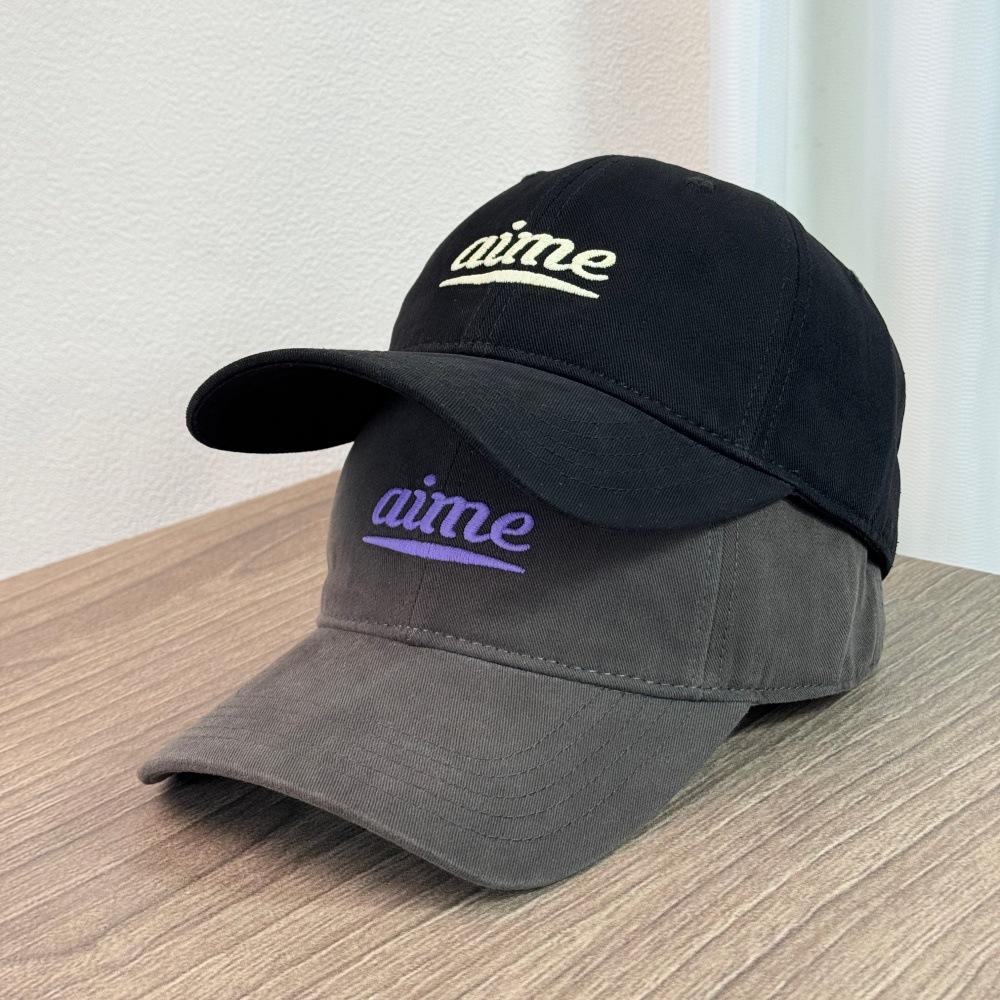Fashion Hat Viya Man Wide Eaves Autumn and Winter New Big Head Circumference Shows Small Face Shows Small Face Soft Top Couple Baseball Caps Men and
