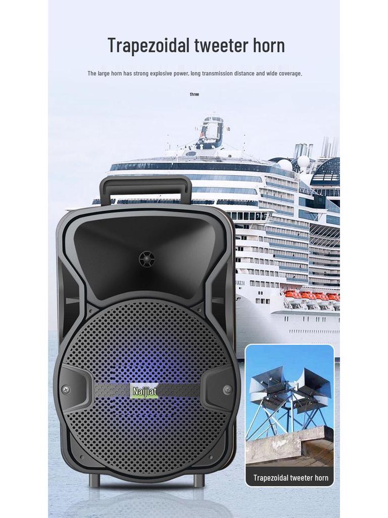 12" Portable Bluetooth Speaker with High-Power Battery for Outdoor Events & Dance Promotions