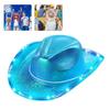 LEDS Cowboy Hats Fashionable Jeans Hat Adjustable Brightness Hat Flashing Model Hat for Camping and Running