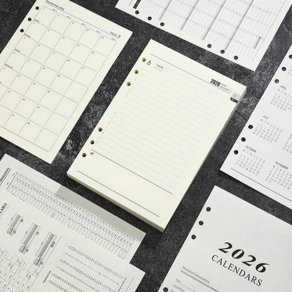 Loose Leaf Binder Inner Page Daily Planner 365 Day Notepad New A5 Notebook