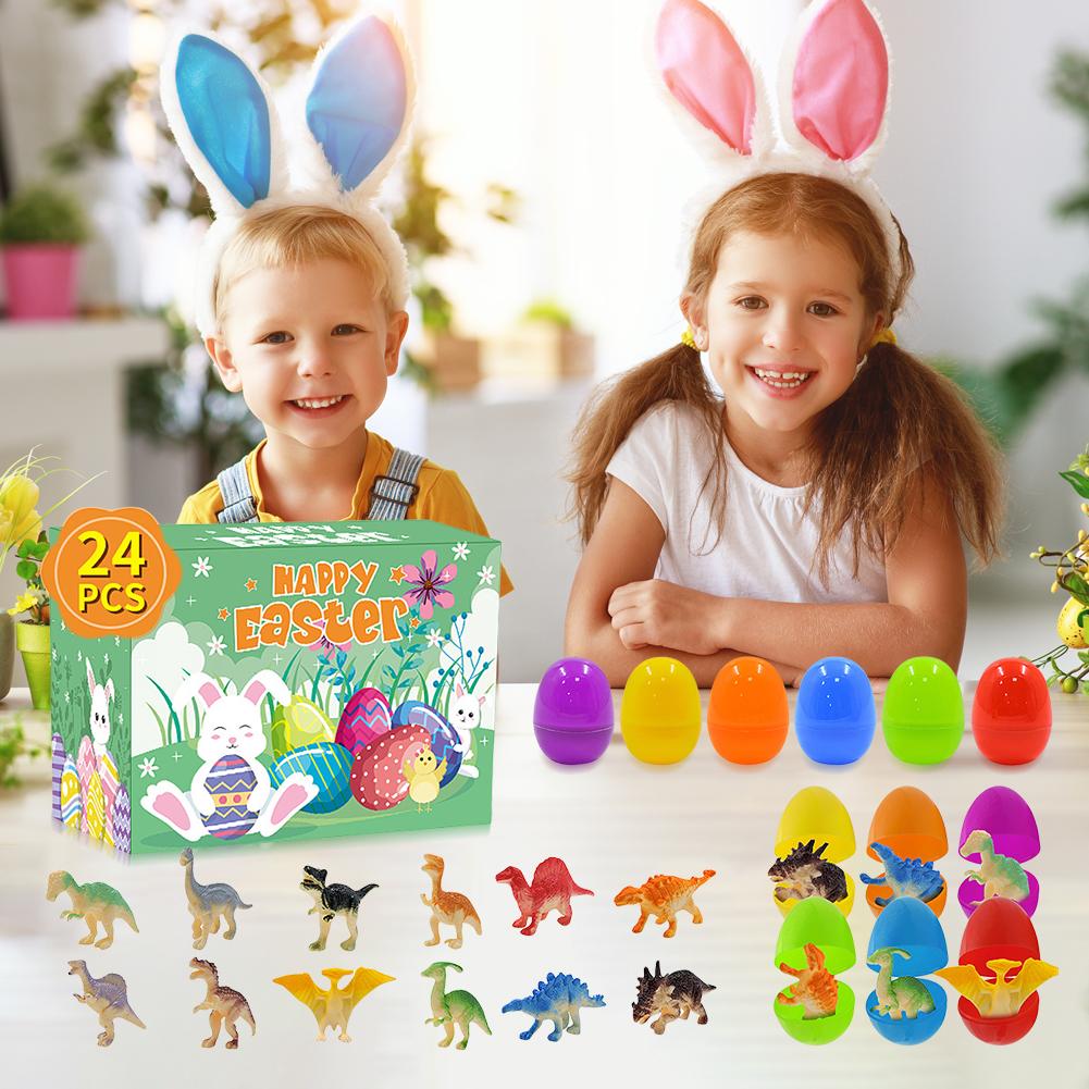 12 Stück Vorgefüllte Ostereier Ostereier Füller Bunte Osterkorb Füller Gefülltes Osterei Geschenk für Jungen Mädchen