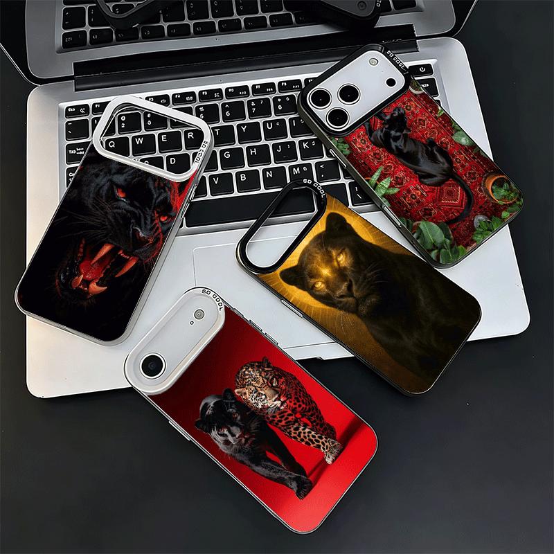 Black Panther Cool Animal Shockproof Phone Case for iPhone 17 Air 16 16E 15 Pro Max 14 Plus 13 Mini 12 Back Cover Anti Fall Fund