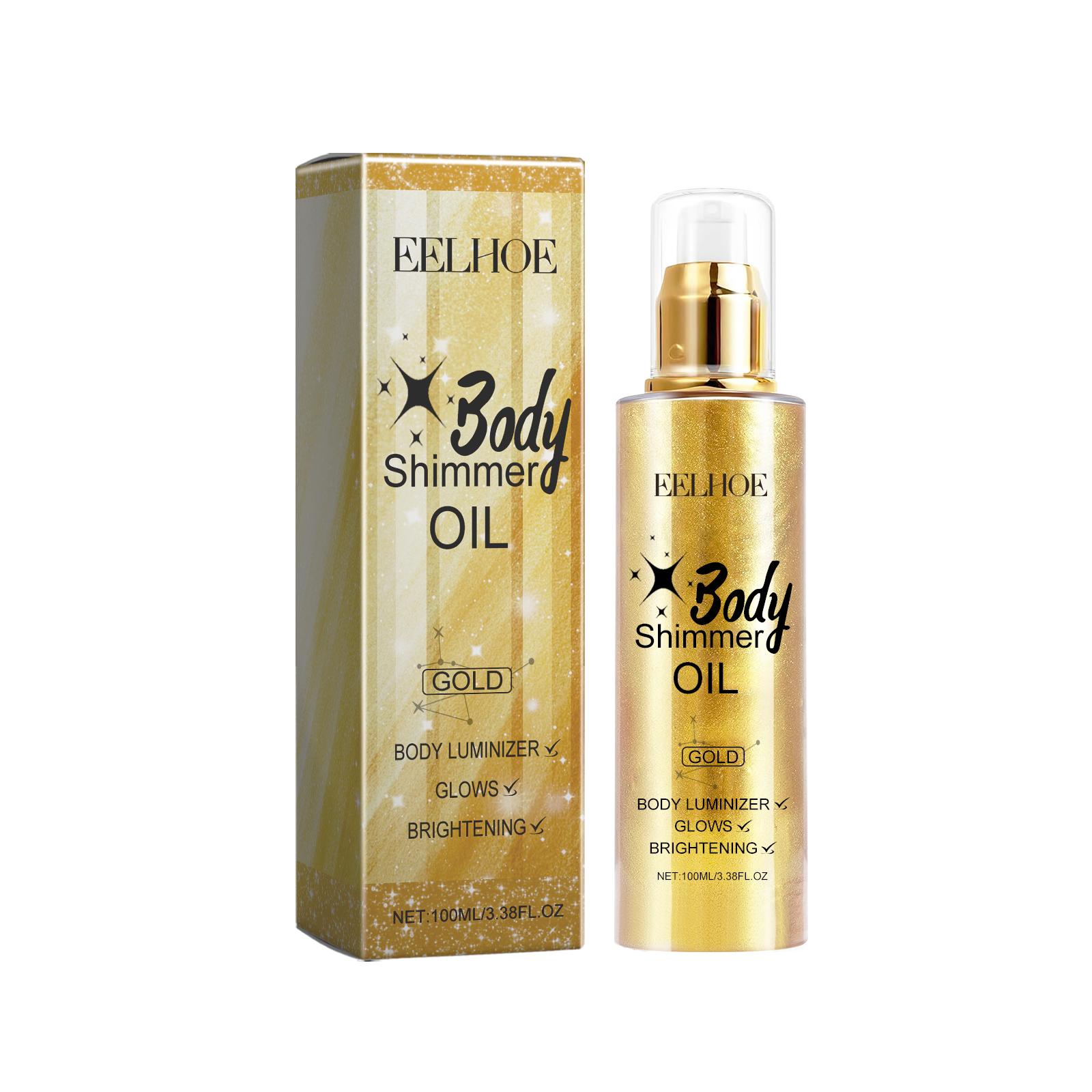 

EELHOE Body Shimmer Oil Series Contour Liquid Highlighter Sexy Glowing Oil in Bronze Gold/Golden Brown/Gold/Silver GOLD