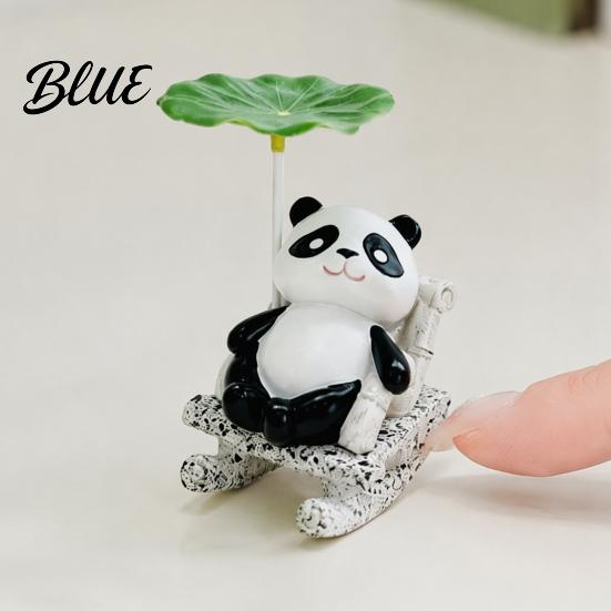 Desktop Wipstoel Kikker Panda Beeldje Schattige Hars Bobbel Decor met Lotusblad Ontwerp Creatief Kantoor Stressverlichting Bureau Ornament voor Auto