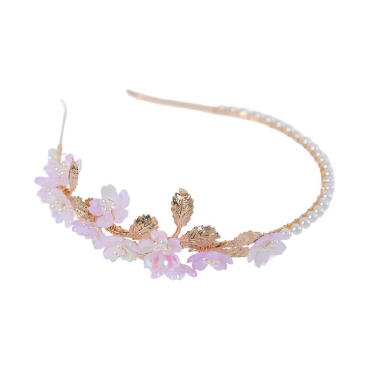 

Crystal Accented Butterfly Shaped Resin Hair Clip Multilayer Pearls Design Nonslip Comfort Fit Resin Headband for Daily