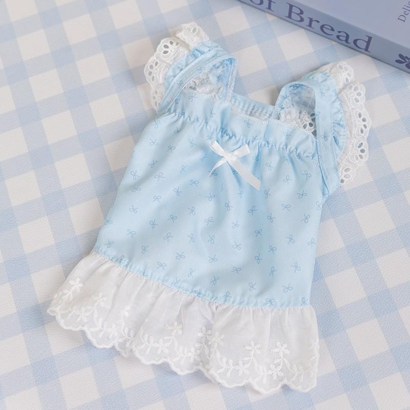 Puppy Dog Shirt Strap Skirt Set Teddy Pomeranian Small and Medium Dogs Universal Princess Style Dress Pet Clothes