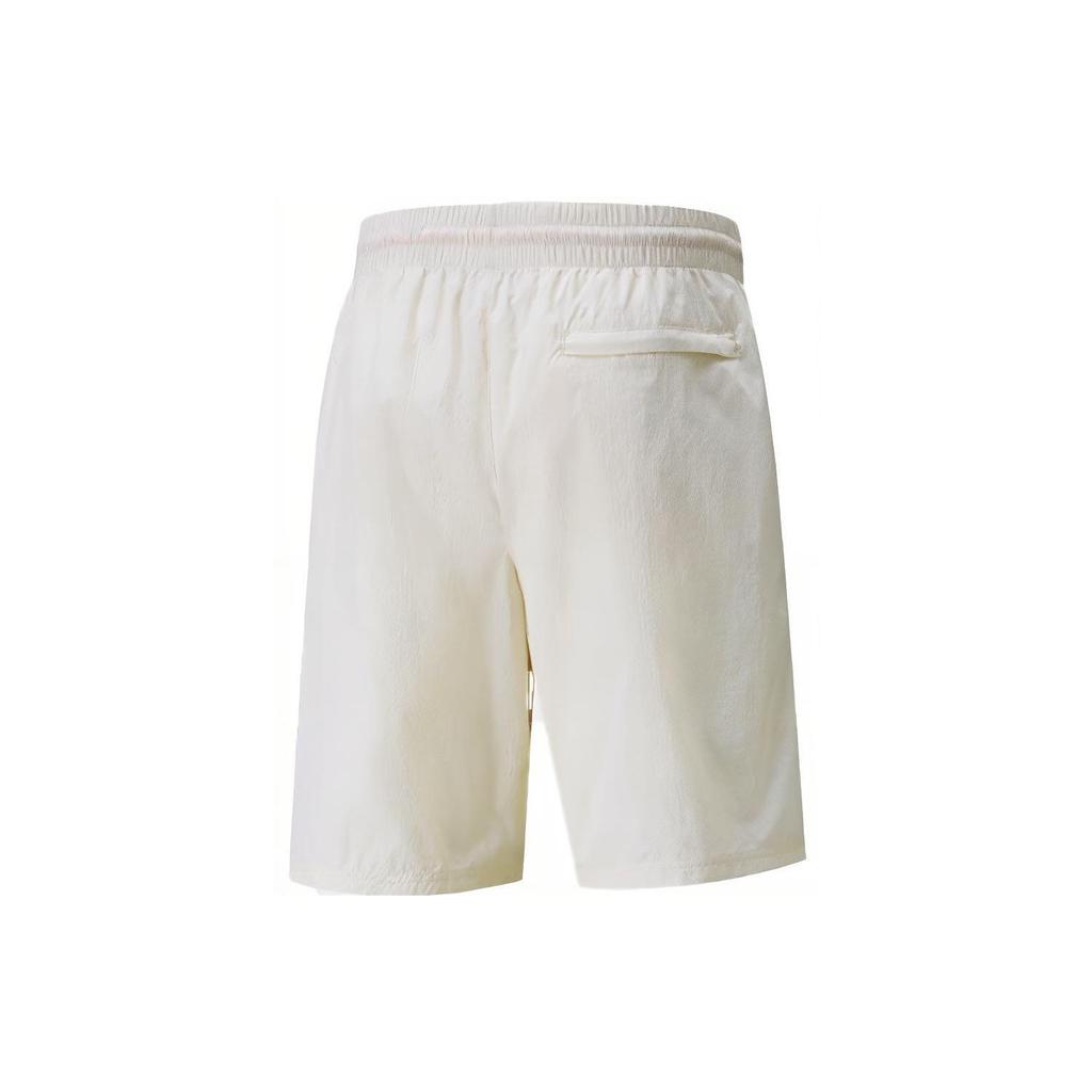 Puma Contrast Button Pocket Drawstring Shorts Men Bottoms White 535407-65