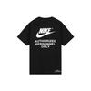 Nové pánské tričko s retro potiskem loga Nike Sportswear s kulatým výstřihem, černé DM6428-010