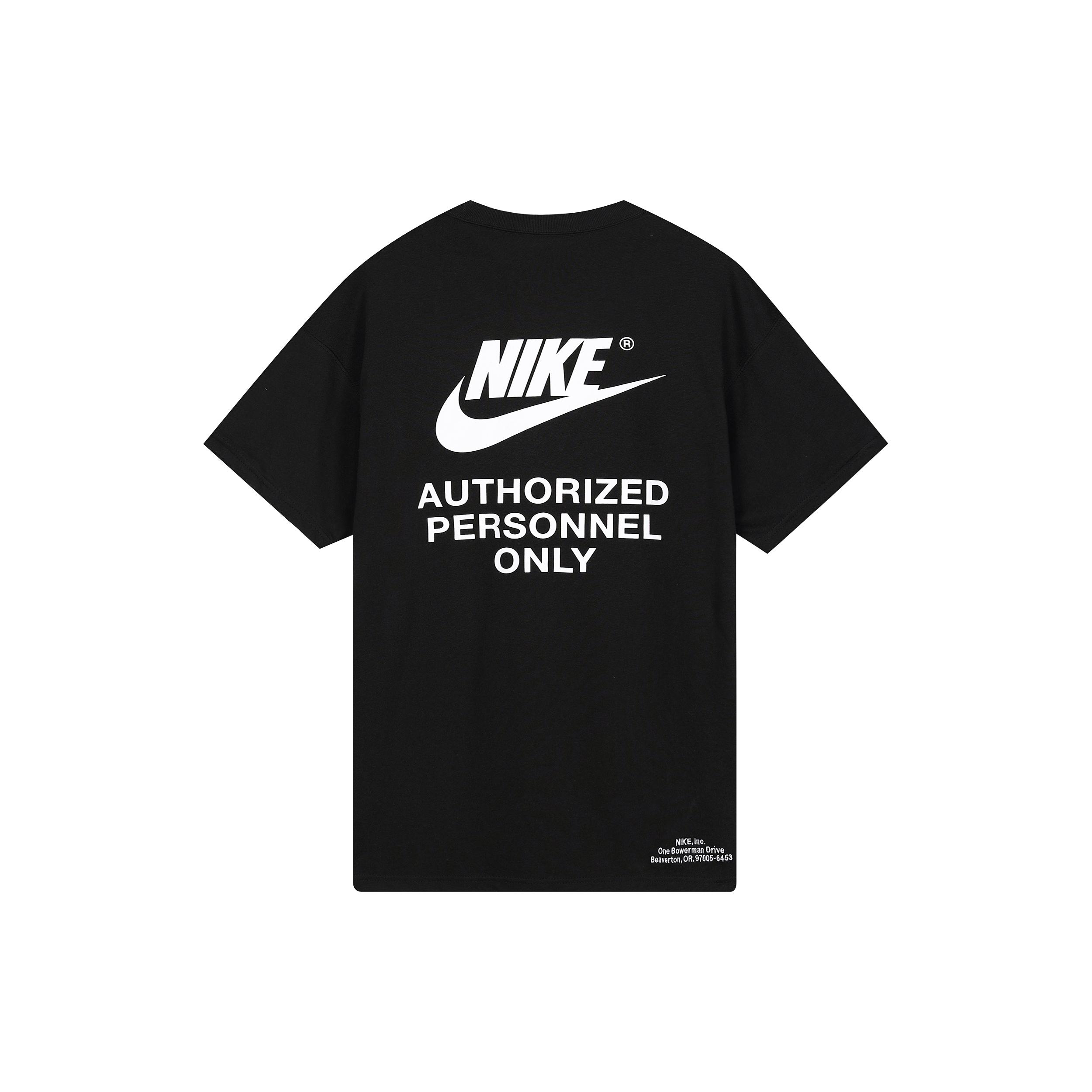 

New Nike Sportswear Men s Letter Logo Print Retro Crewneck T Shirt Black DM6428-010 M
