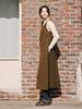 Vincent Navy Sleeveless Long Dress_Brown