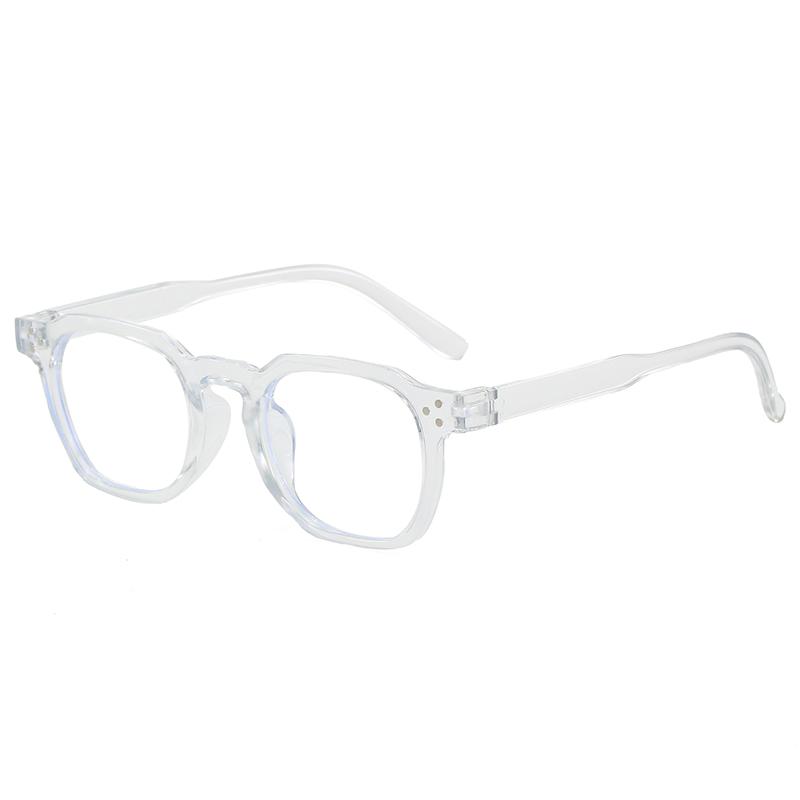 Simple Square Plastic Flat Light Glasses for Men and Women Fashion Trend Anti Blue Light Reading Eyewear